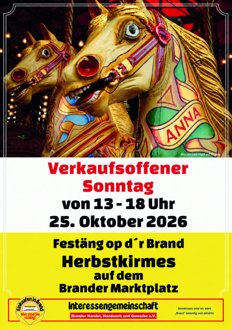Verkaufsoffener Sonntag am 25.10.2026